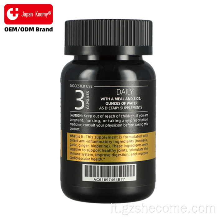 Shecome Curcuma Supporto immunitario Capsule di zenzero e curcuma